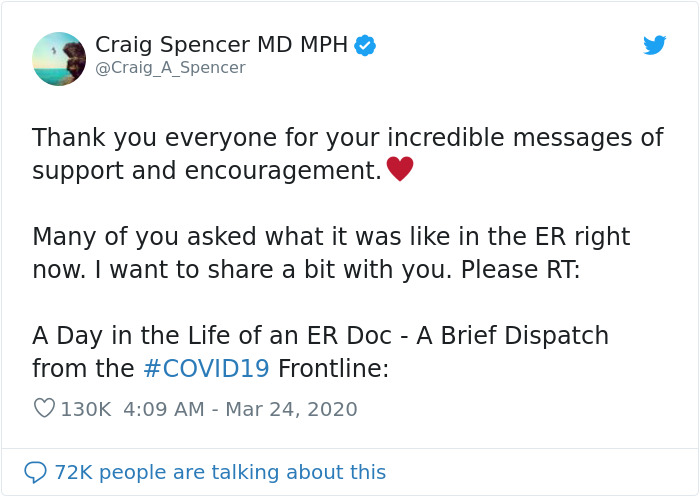 Doctor Tweets What His Day At The Hospital Looks Like, Says 'It's Really Hard To Understand How Bad This Is' Doctor Tweets What His Day At The Hospital Looks Like, Says 'It's Really Hard To Understand How Bad This Is'