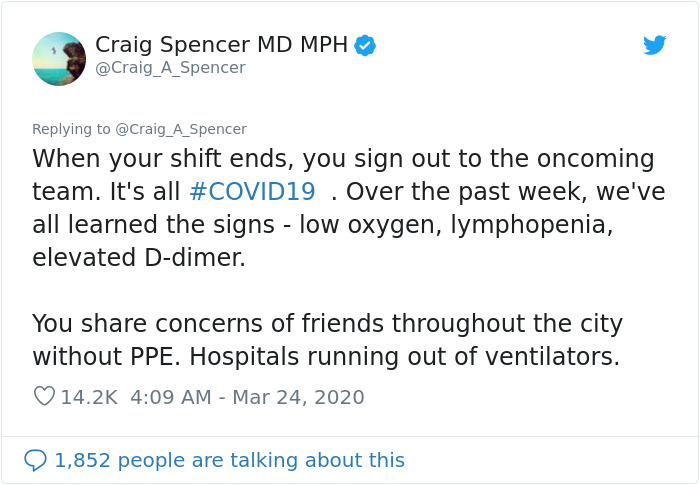 Doctor Tweets What His Day At The Hospital Looks Like, Says 'It's Really Hard To Understand How Bad This Is'