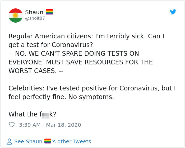 18 Pics That Show How Differently Celebrities And Normal People Are Treated During The Coronavirus Outbreak 18 Pics That Show How Differently Celebrities And Normal People Are Treated During The Coronavirus Outbreak