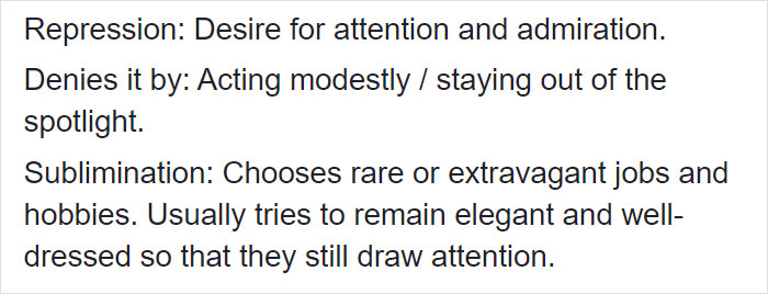 Text describing repression, denial, and sublimation traits from The Szondi Test portraits revealing hidden personality.