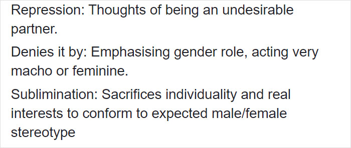 Text explaining repression, denial, and sublimation in personality, related to the Szondi Test insights. Text explaining repression, denial, and sublimation in personality, related to the Szondi Test insights.