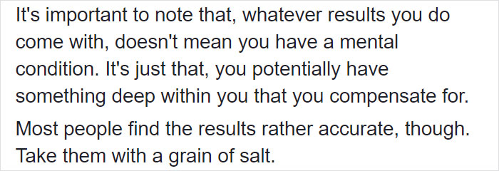 Text excerpt explaining the Szondi Test results, emphasizing personality insights rather than mental conditions. Text excerpt explaining the Szondi Test results, emphasizing personality insights rather than mental conditions.