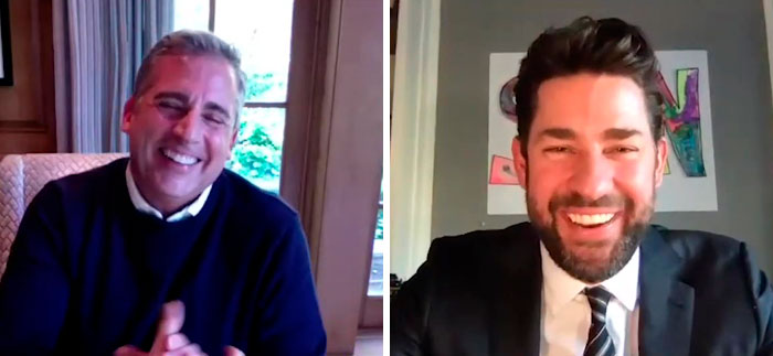 John Krasinski Shares Some Good News, Invites Steve Carell To Lift Up People's Spirits

