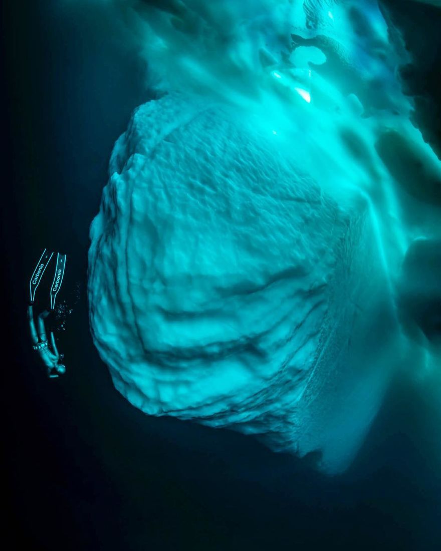 Photographer Takes Incredible Pictures Of Greenland's Underwater Icebergs