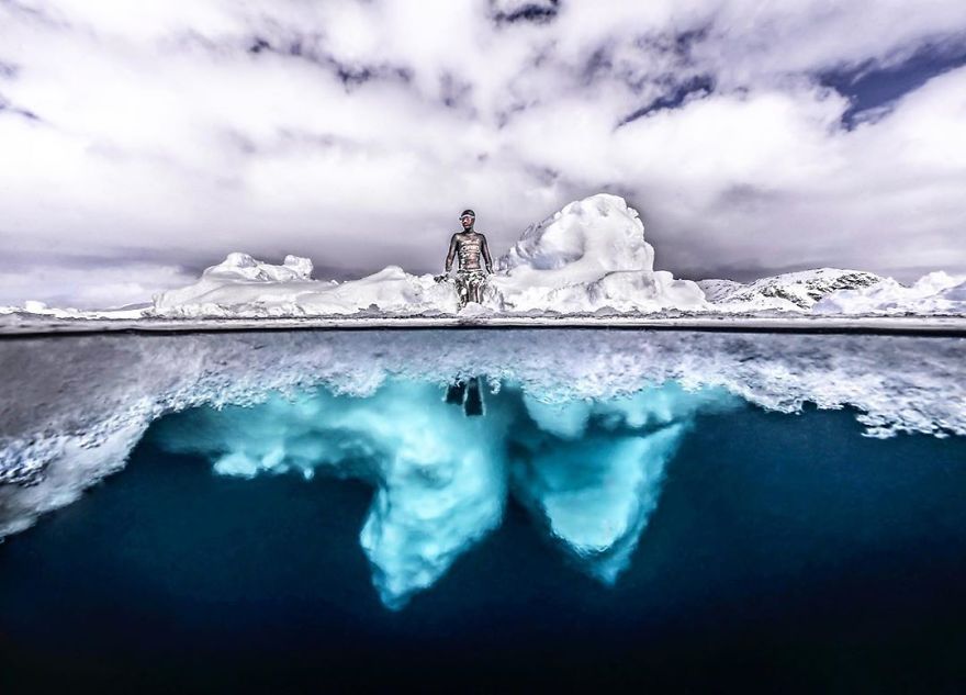 Photographer Takes Incredible Pictures Of Greenland's Underwater Icebergs