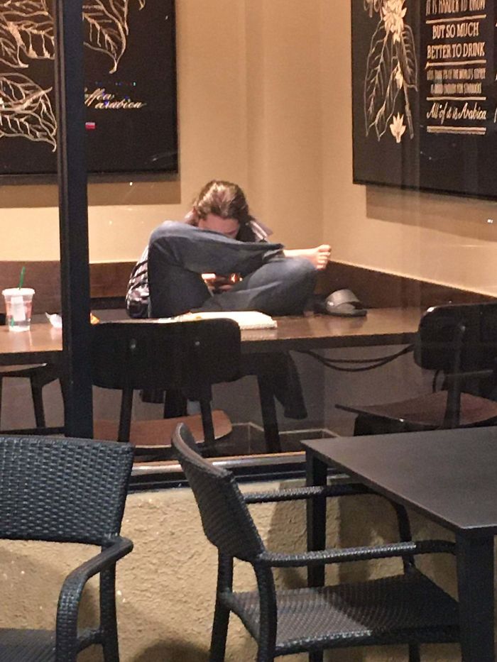 Nothing Wrong With Resting My Filthy Shoes And Disgusting Feet On The Table People Eat Off Of