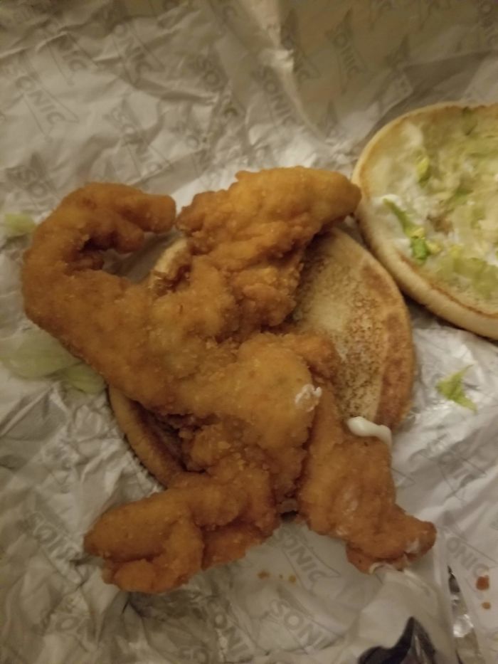 My Chicken Sandwich Looks Vaguely Like Johnny Bravo