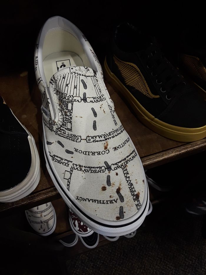 This Shoe With Stains On It On Purpose