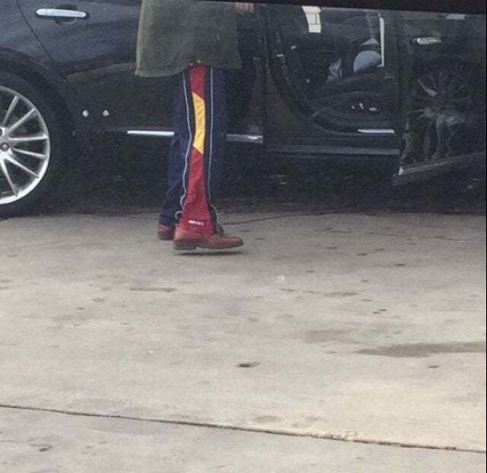 Don't Mind His Fashion, This Oil Spill Makes It Look Like This Guys Floating