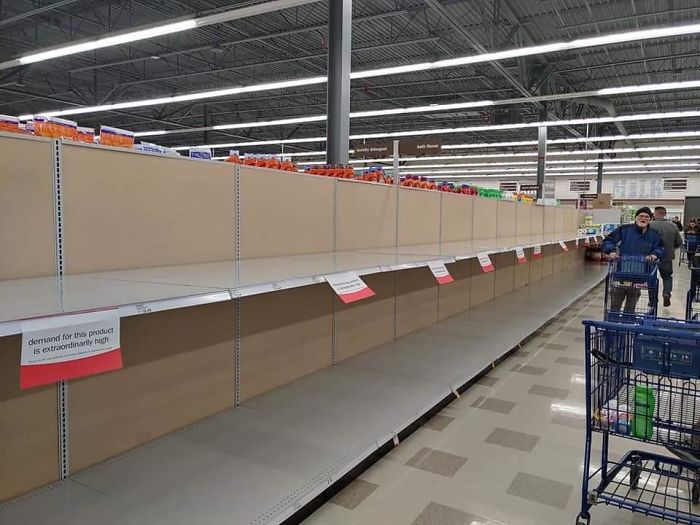 My Local Meijer's Toilet Paper Aisle Due To The Corona Panic