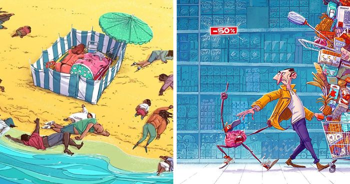 This Artist Uses His Art To Depict The Dark Side Of The Society That We Live In (30 Pics)