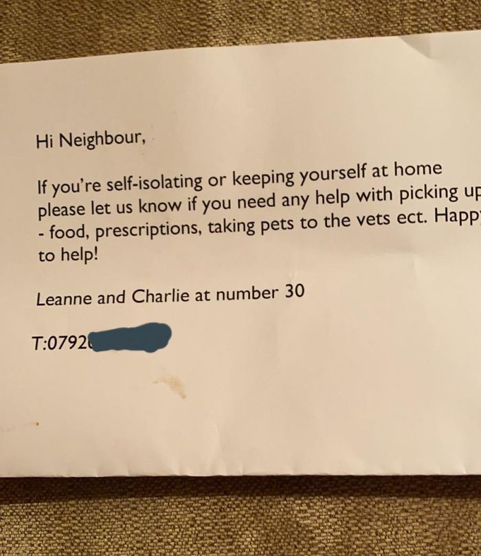 My Workmate Got This Through His Door. Be Kind And Be Safe