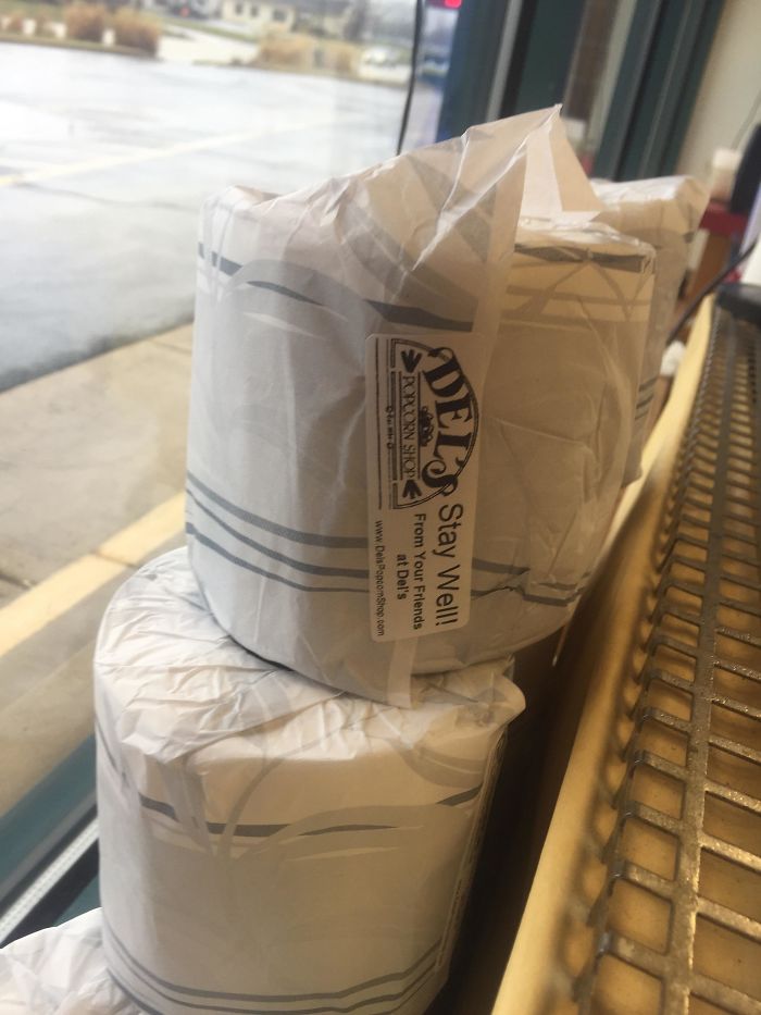 Give A Little Smile In This Troubling Time. My Work Is Giving Away Free Toilet Paper When You Spend $5 In Our Drive-Thru. Everyone Gets A Good Laugh About It! Love My Job