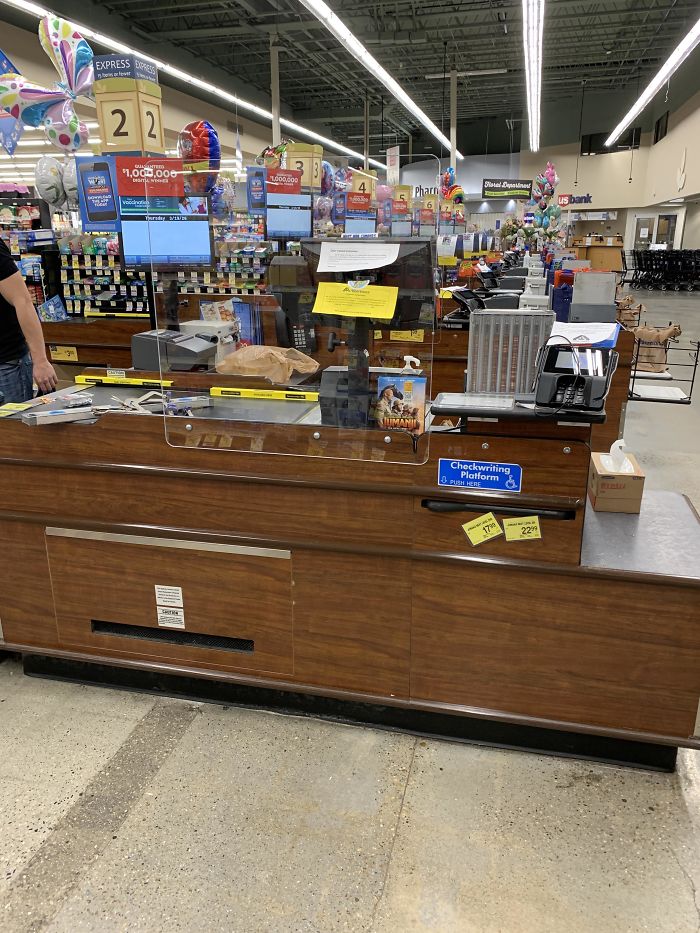 Due To COVID-19, I’m Having To Go To All Of The Grocery Stores In My Area And Install Plastic Sneeze Guards On The Check Stands
