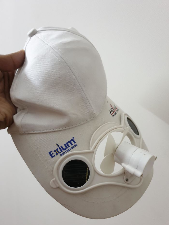 My Dad Has A Cap With A Solar-Powered Fan On It