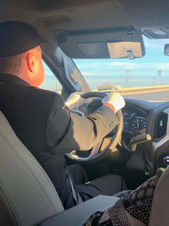 Husband Leaves His Wife In Tears Of Laughter After Picking Her Up From Airport Dressed As A Chauffeur