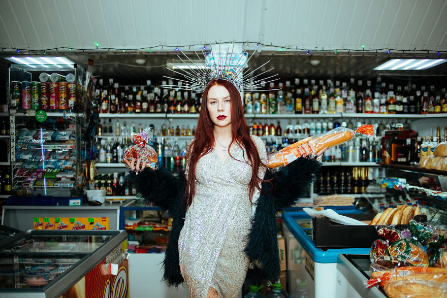 A Girl, The Groceries And Corona