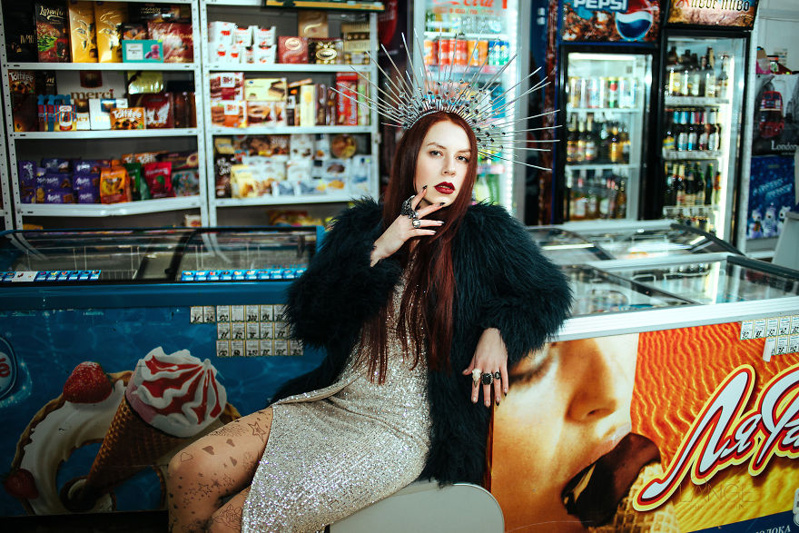 A Girl, The Groceries And Corona