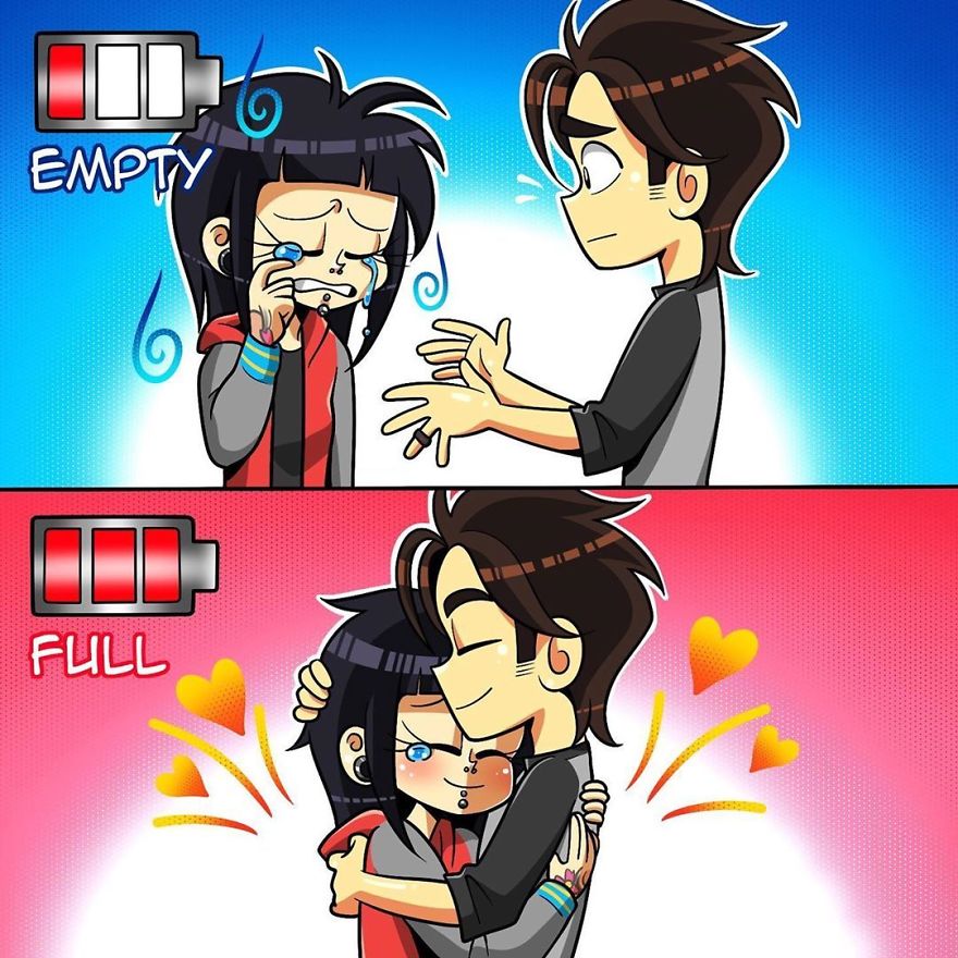 We All Have Rough Days Sometimes. Whenever My Batteries Are Completely Drained, Steven Can Always Effortlessly Recharge Them!