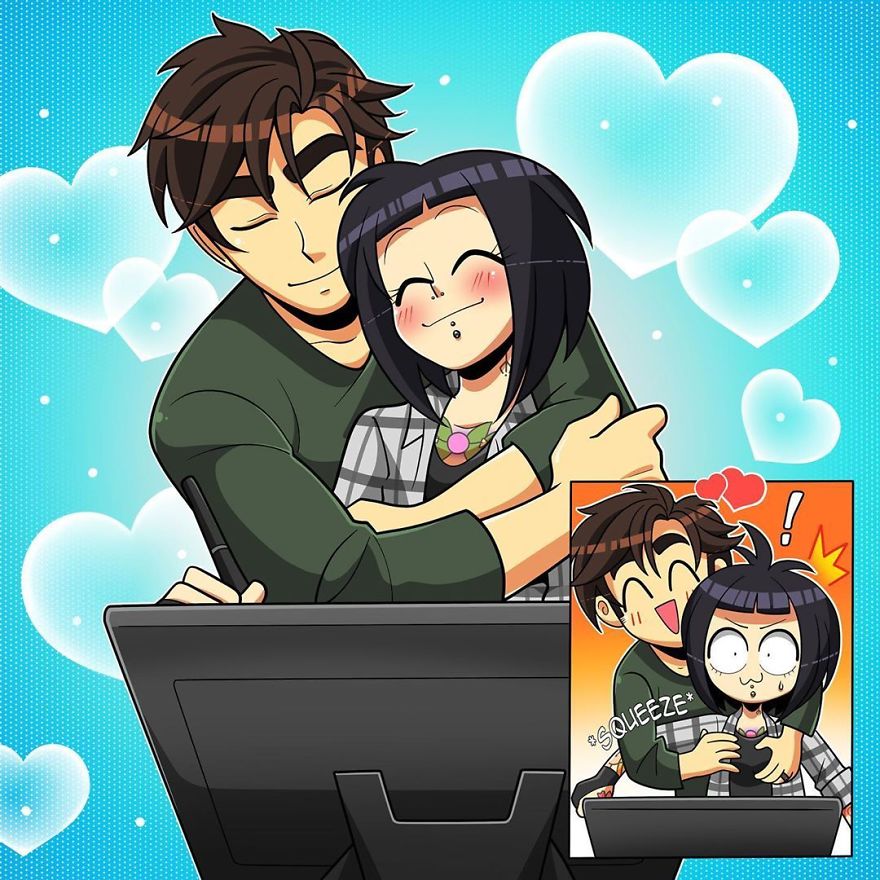 I Love The Hugs I Get While I'm Working