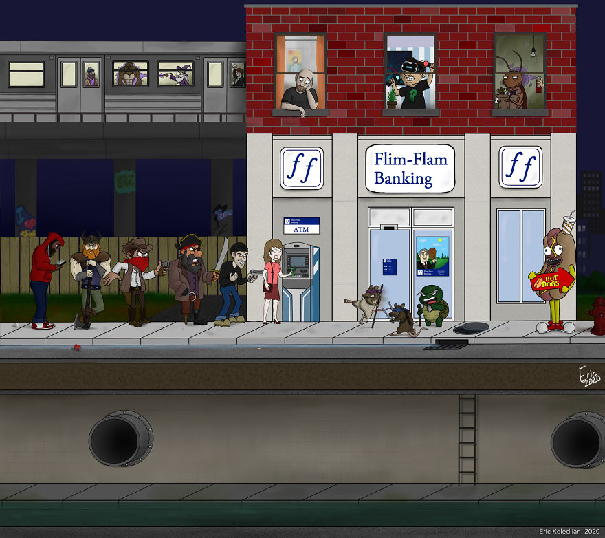 I Added One Character A Day To This Drawing For 37 Days Until I Got This Result 