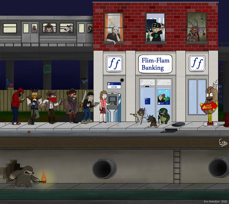 I Added One Character A Day To This Drawing For 37 Days Until I Got This Result 