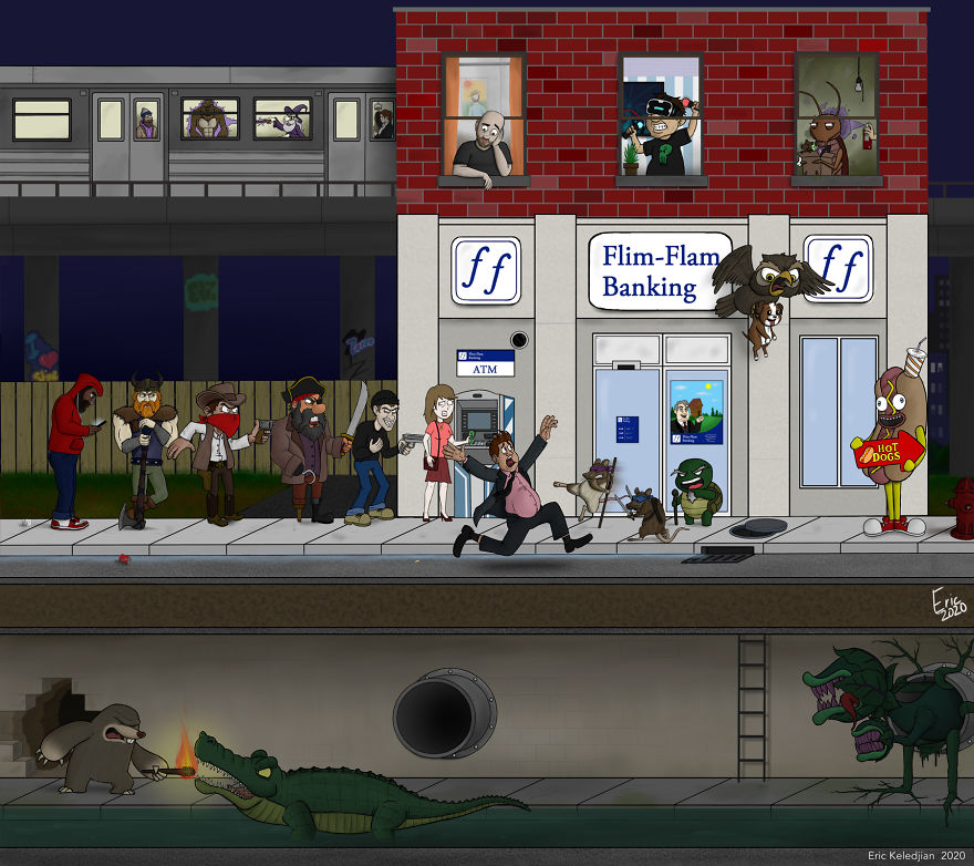 I Added One Character A Day To This Drawing For 37 Days Until I Got This Result 