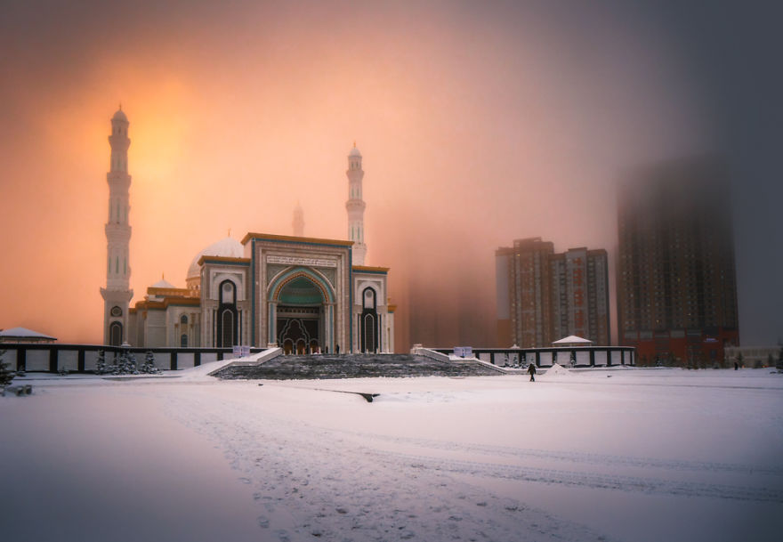I Visited Nur-Sultan - The Cosmic Capital City Of Kazakhstan During Foggy Winter Time And I Felt Like I Landed On The Other Planet.