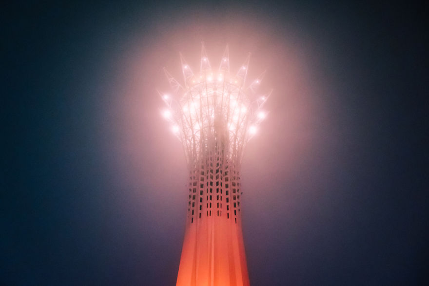 I Visited Nur-Sultan - The Cosmic Capital City Of Kazakhstan During Foggy Winter Time And I Felt Like I Landed On The Other Planet.