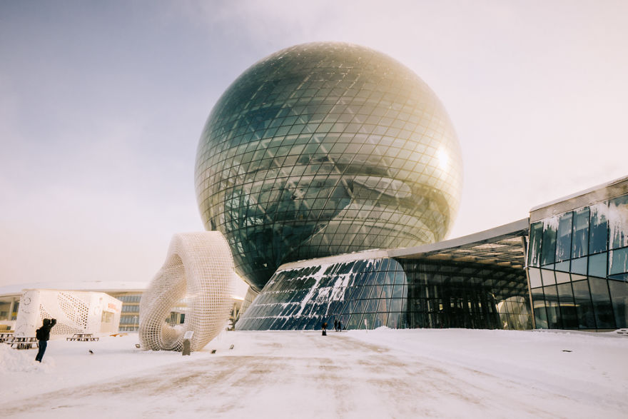 I Visited Nur-Sultan - The Cosmic Capital City Of Kazakhstan During Foggy Winter Time And I Felt Like I Landed On The Other Planet.