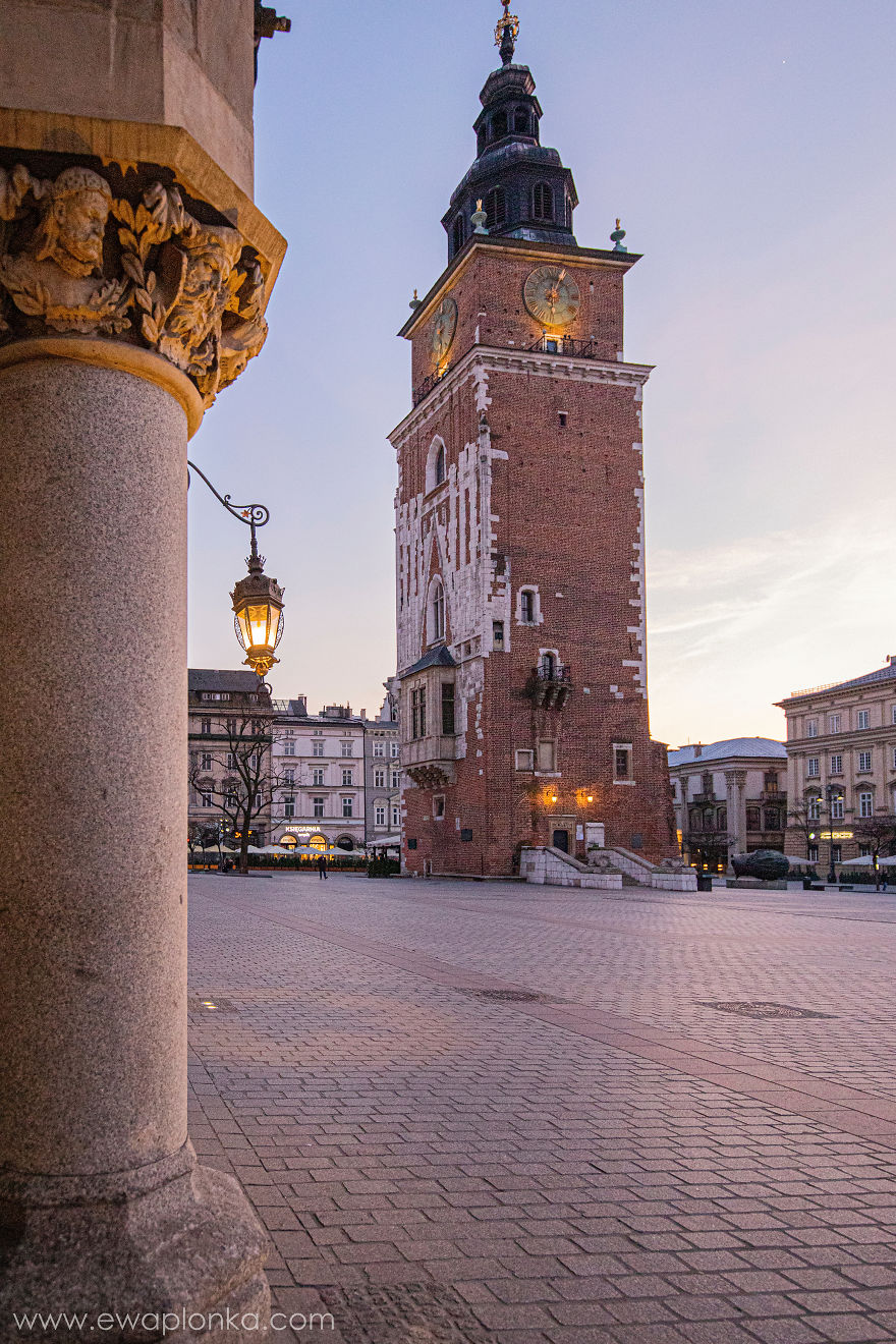 Empty Krakow Old Town During Coronavirus Pandemic