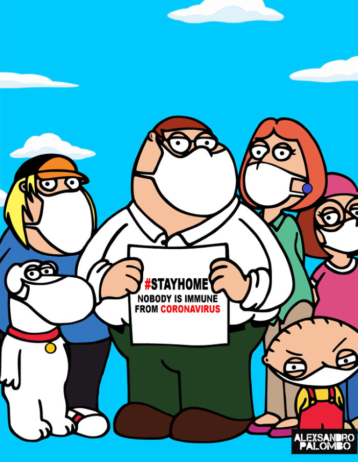 The Simpsons, Family Guy, And Royal Families Encourage People To Stay At Home To Stop Coronavirus