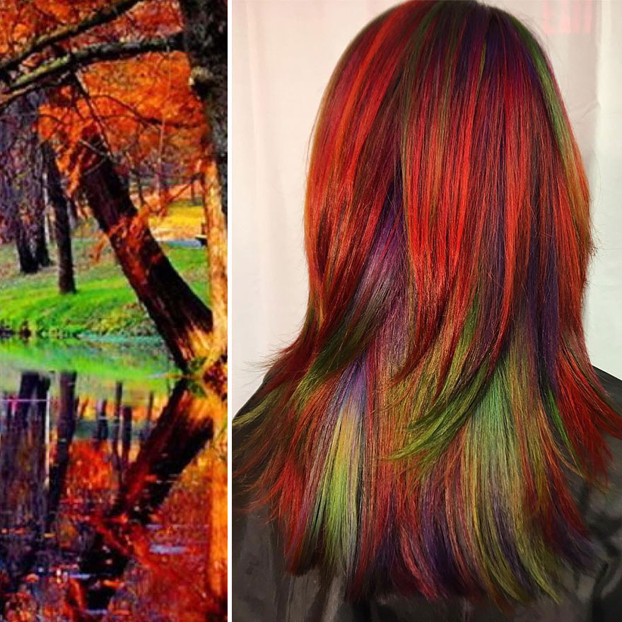 Hairdresser Is Inspired By Nature To Create Colored Hair And The Result Is Incredible