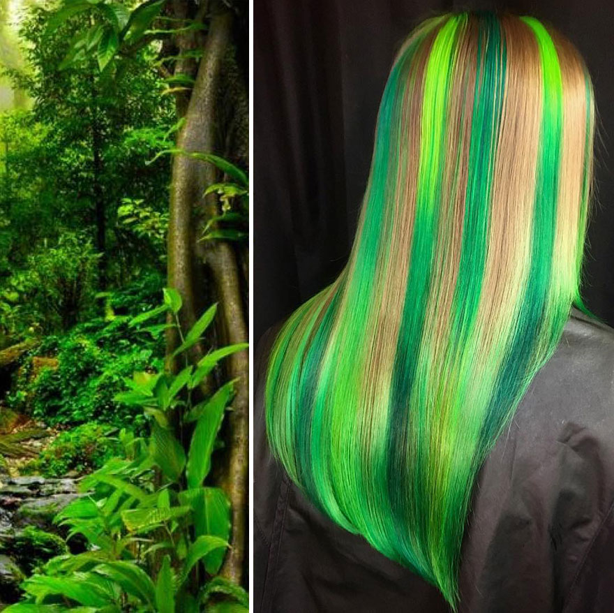 Hairdresser Is Inspired By Nature To Create Colored Hair And The Result Is Incredible
