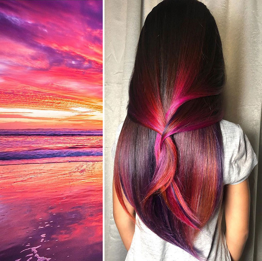 Hairdresser Is Inspired By Nature To Create Colored Hair And The Result Is Incredible