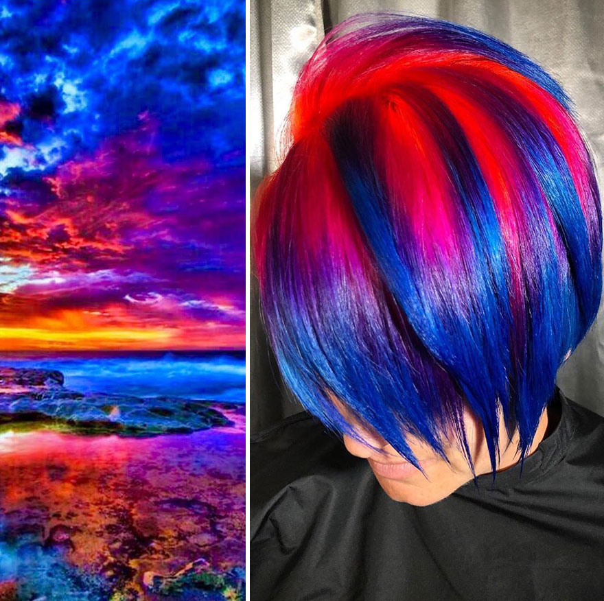 Hairdresser Is Inspired By Nature To Create Colored Hair And The Result Is Incredible