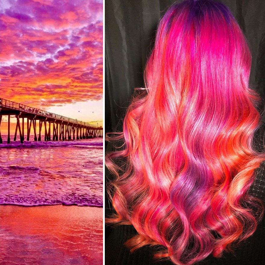 Hairdresser Is Inspired By Nature To Create Colored Hair And The Result Is Incredible