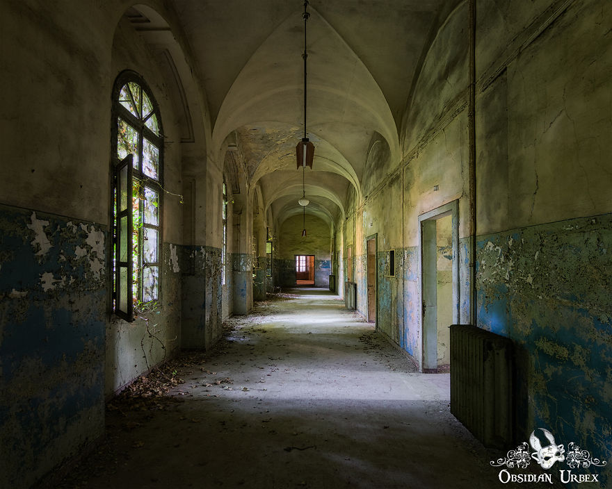 Corridor With Peeling Paint