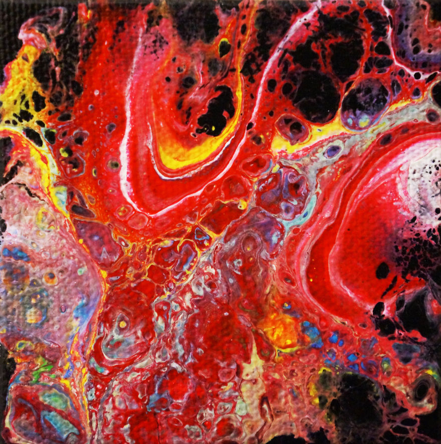 I Create Fluid Paintings And Landscapes Depicting Liberation And Freedom Using Unconventional Methods