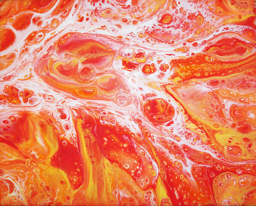I Create Fluid Paintings And Landscapes Depicting Liberation And Freedom Using Unconventional Methods
