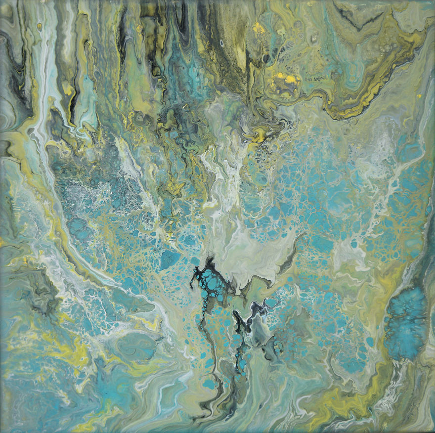 I Create Fluid Paintings And Landscapes Depicting Liberation And Freedom Using Unconventional Methods