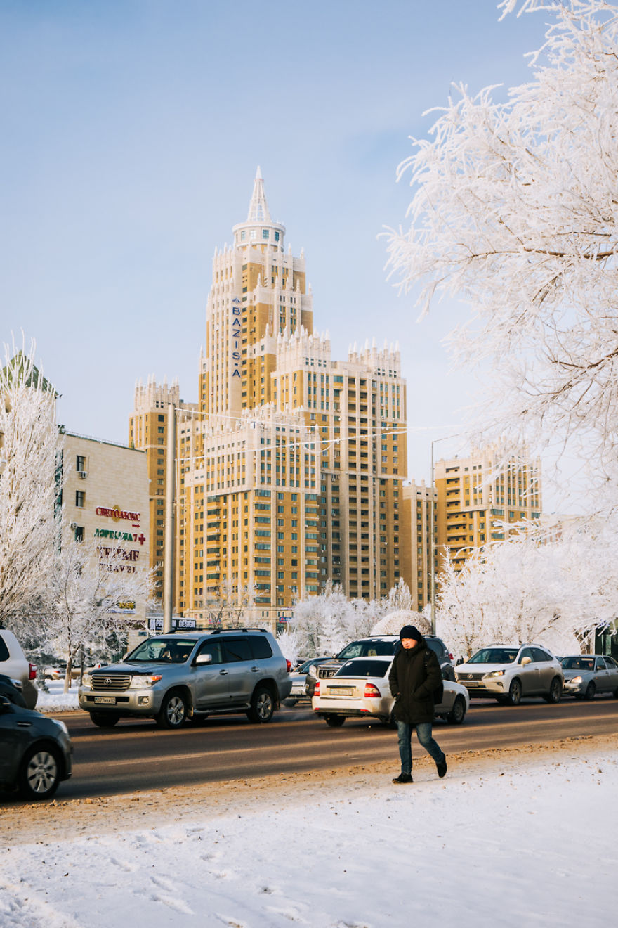 I Visited Nur-Sultan - The Cosmic Capital City Of Kazakhstan During Foggy Winter Time And I Felt Like I Landed On The Other Planet.