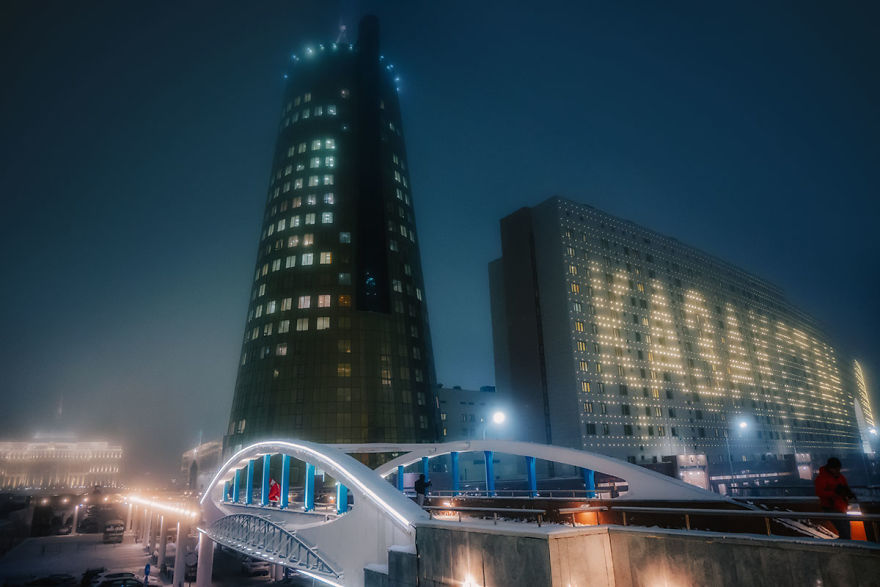 I Visited Nur-Sultan - The Cosmic Capital City Of Kazakhstan During Foggy Winter Time And I Felt Like I Landed On The Other Planet.