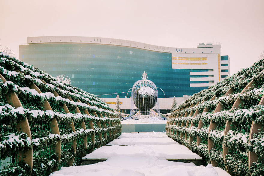 I Visited Nur-Sultan - The Cosmic Capital City Of Kazakhstan During Foggy Winter Time And I Felt Like I Landed On The Other Planet.