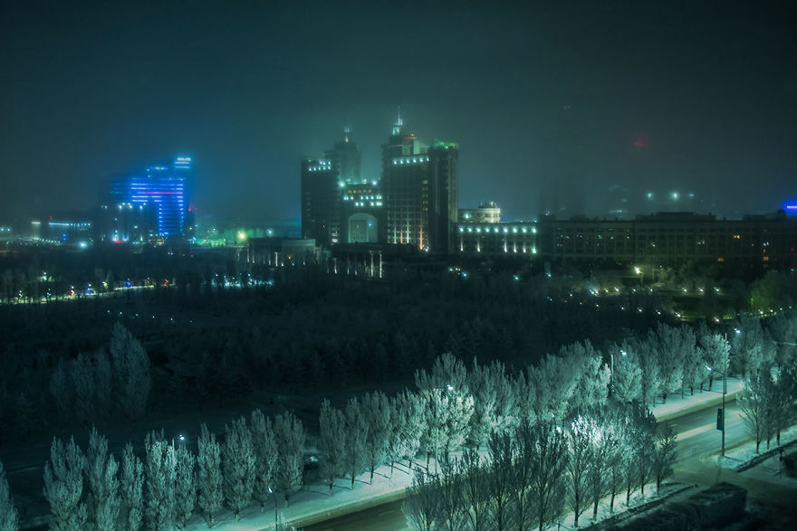 I Visited Nur-Sultan - The Cosmic Capital City Of Kazakhstan During Foggy Winter Time And I Felt Like I Landed On The Other Planet.