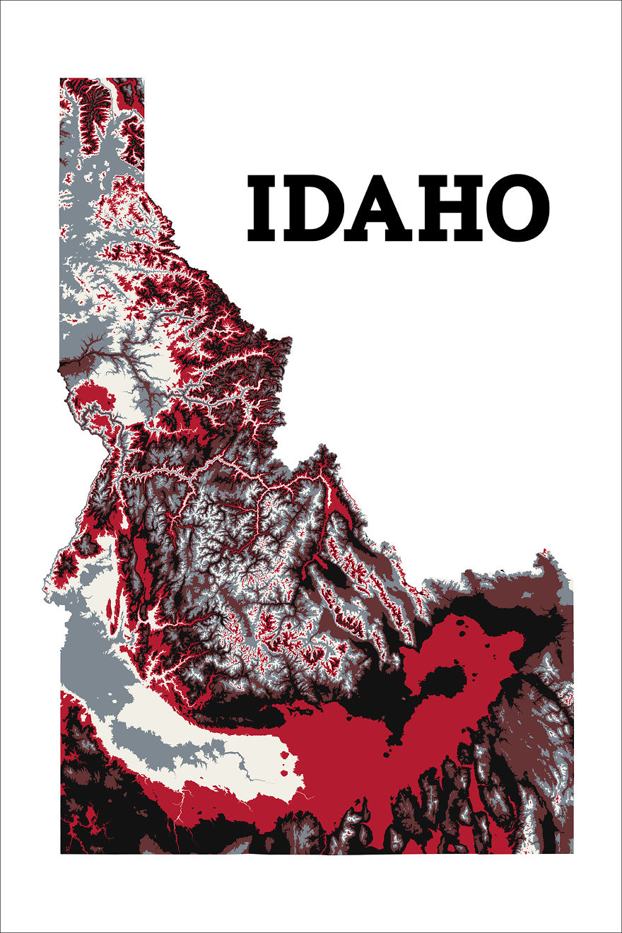 I'm Making Artistic Interpretations Of The Topography Of Each Us State. I'm Making Artistic Interpretations Of The Topography Of Each Us State.