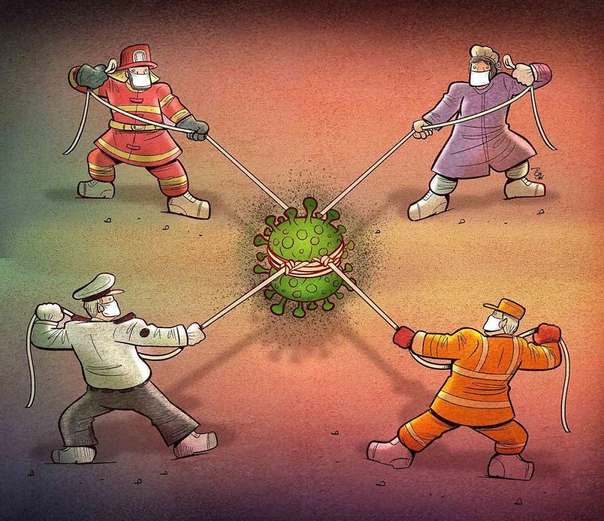 Iranian Artist Makes Impactful Cartoons To Reflect On The Coronavirus