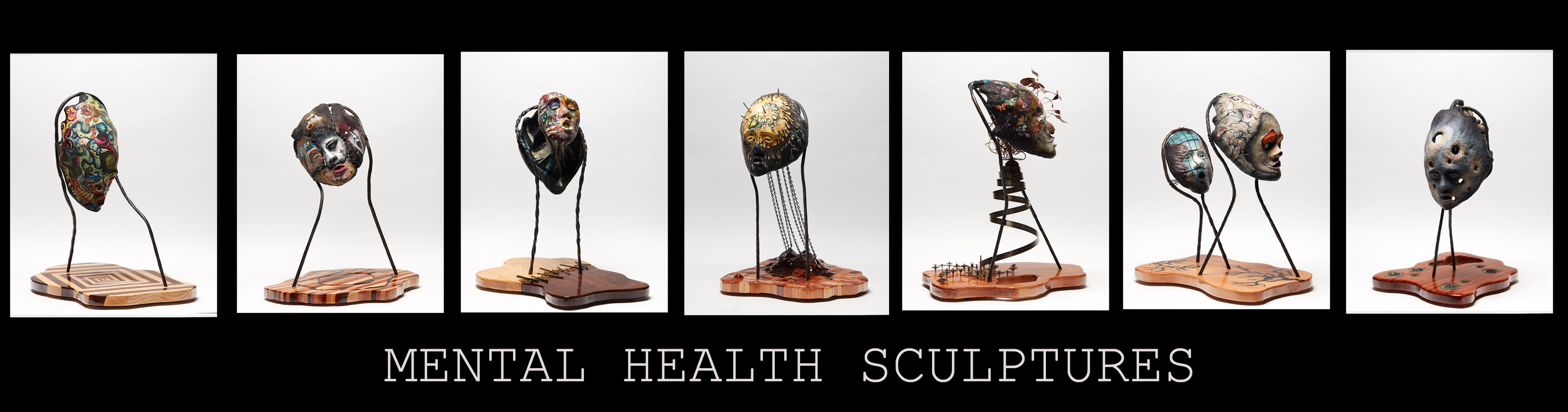 Artist Creates 7 Heads To Represent 7 Mental Health Conditions And The Result Is Stunning.