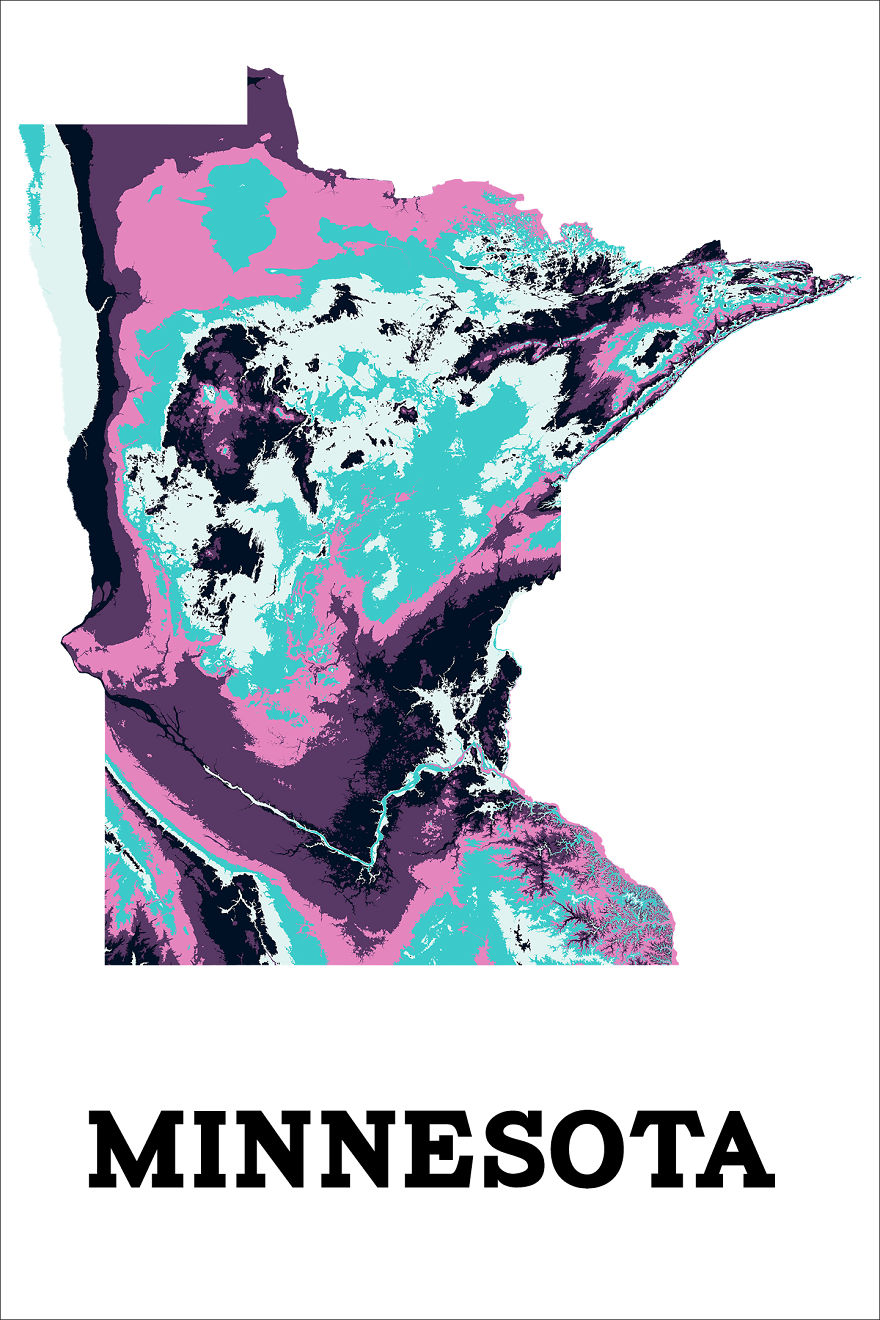 I'm Making Artistic Interpretations Of The Topography Of Each Us State. I'm Making Artistic Interpretations Of The Topography Of Each Us State.