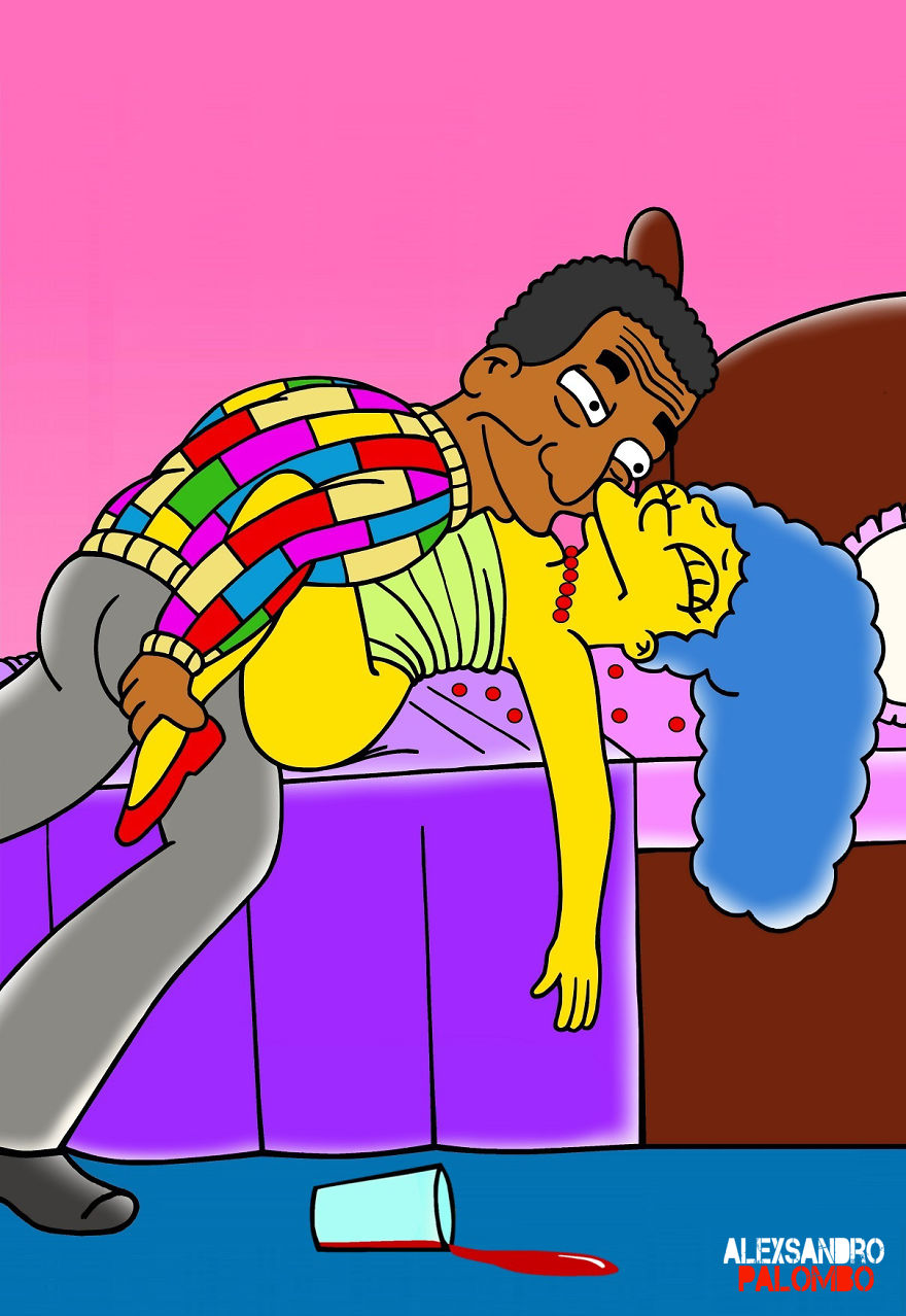 Marge Simpson As Victim Of Abuse